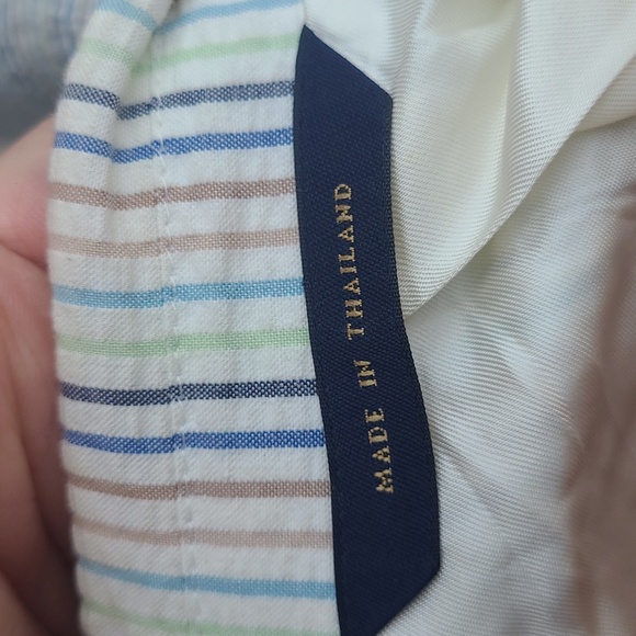 BROOKS BROTHERS White Cream Multicolor Striped Cotton Sz 44 S Mens Sport Coat‎ - Picture 6 of 8